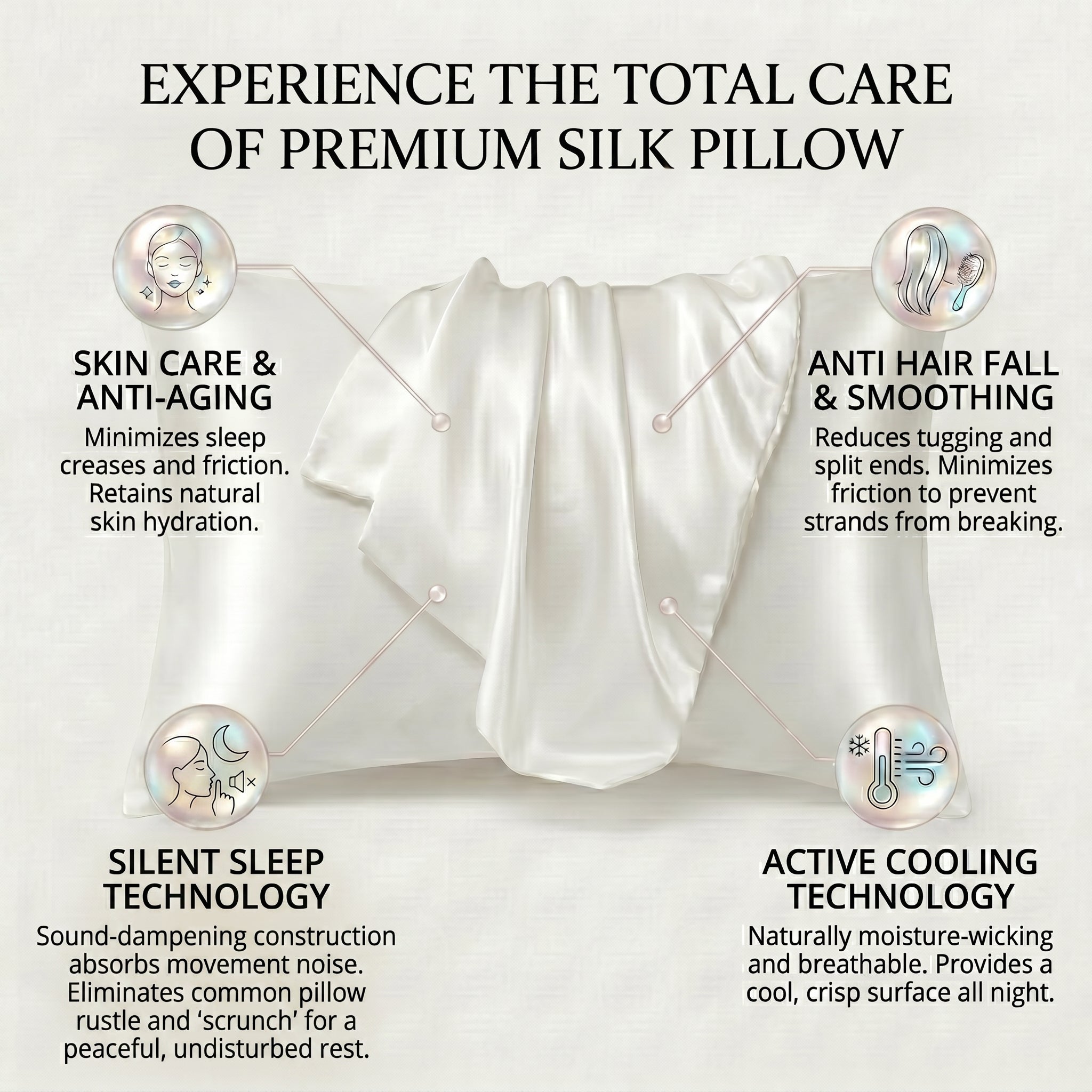 CerviLabs Silk Pillowcase — Wake Up Glowing, Not Creased